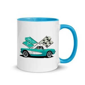 Antique Corvette C1 Owner Gift Mug with Color Inside