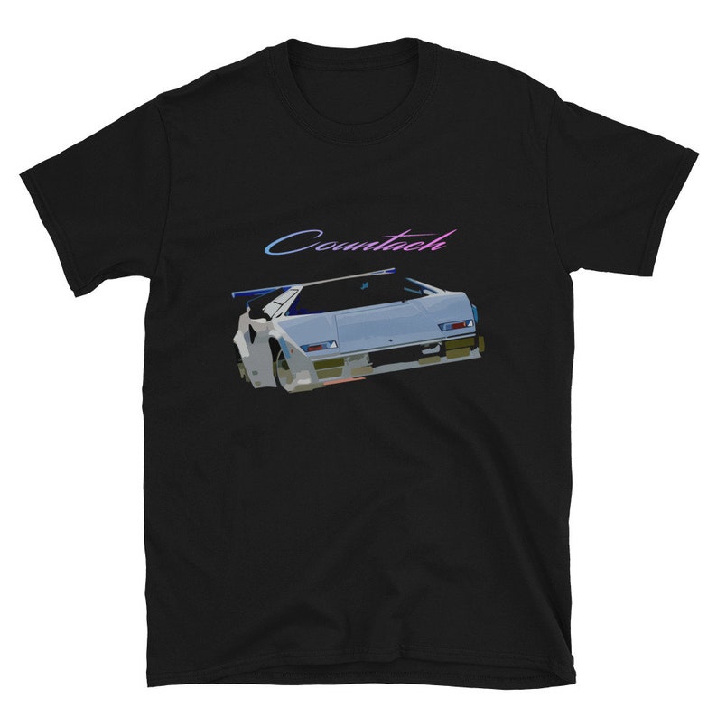 White Countach 80s 90s Exotic Car Short-sleeve Unisex T-shirt - Etsy