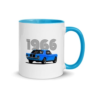 1966 Mustang Classic Antique Car Mug With Color Inside - Etsy