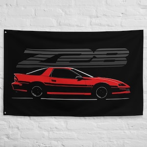 4th Gen Camaro Z28 Wall Flag – Red Camaro Muscle Car Banner, 90s Z28 Garage Decor, Man Cave Wall Art