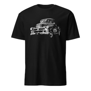 1954 Chevy 3100 Antique Pickup Truck Short-Sleeve T-Shirt, Classic Truck Lover Gift, Vintage Car Enthusiast Tee, Retro Vehicle T-Shirt