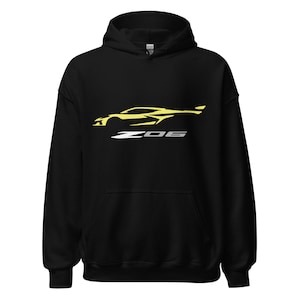 2023 Corvette Z06 C8 Accelerate Yellow Custom  Hoodie