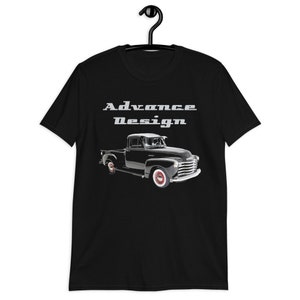 Advance Design 1953 Chevy 3100 Antique Black Pickup Truck Short-Sleeve T-Shirt