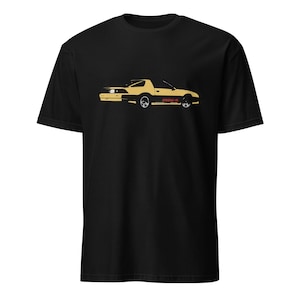 T-shirt Camaro jaune Chevrolet IROC-Z 1985, t-shirt vintage Muscle Car, t-shirt voiture rétro, cadeau classique pour les amateurs de Camaro