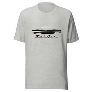1957 Chevrolet Bel Air Onyx Black Antique 57 Chevy Classic Car Graphic t-shirt