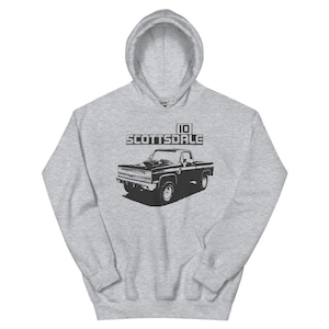 Chevy K10-hoody met vierkante carrosserie uit 1982