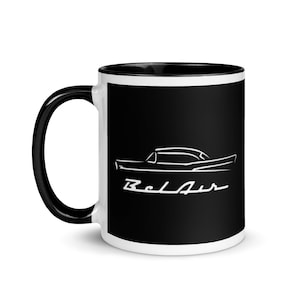 1957 Chevy 57 Belair Bel Air Outline Antique American Collector Car Gift Mug