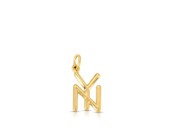 I ♥ NY ゴールドネックレス　14k トップのみ　希少 14Kソリッドゴールド「I Love NY」ペンダントネックレス：ステート