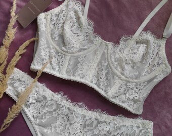 Hochzeitsdessous, Brautdessous, ivory-dessous, Hochzeitsnachtwäsche, Hochzeitskorsett