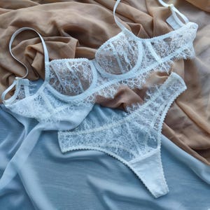 lingerie for bride, wedding lingerie set, white lingerie set, wedding lingerie set, bride&#39;s underwear, honeymoon lingerie