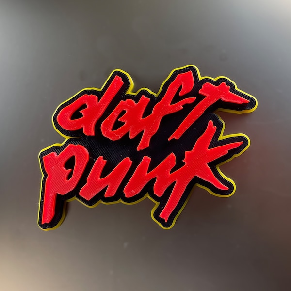 Daft Punk Homework Logo Magnetic Sign - ¡Carátula del álbum debut impresa en 3D, Robot Rock!
