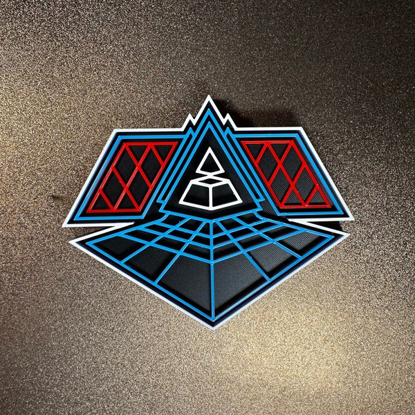 Imán para nevera con el logotipo de Daft Punk Alive