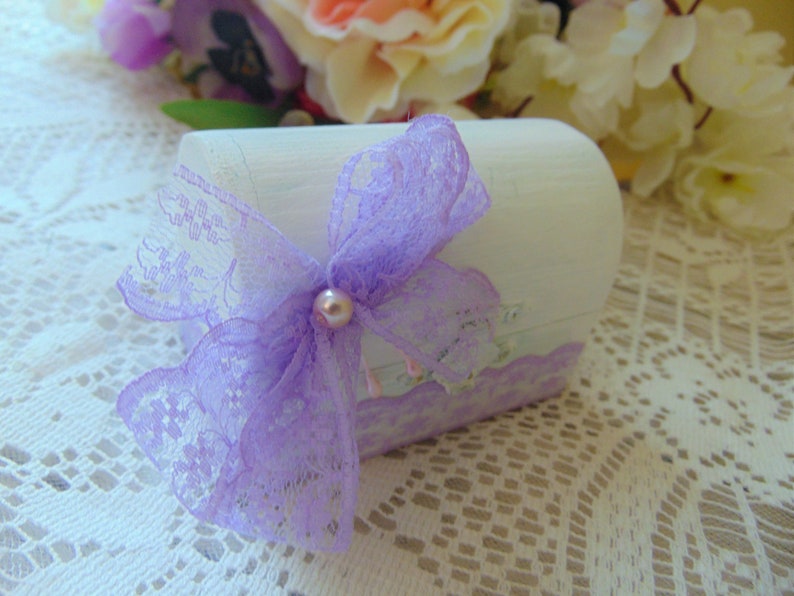 Wedding Ring Bearer Box Rustic Ring Bearer Valentine gift for her Rustic Wooden Box Purple ring box Engagement ring box Small Ring Box