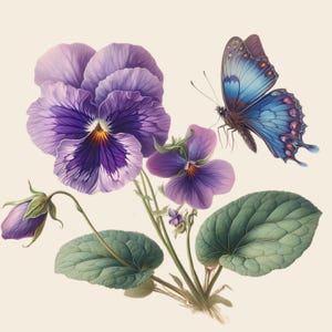 Violett Clipart-Bundle: 30+ PNG Sublimations-Designs, Februar Geburtsblume - Ideal für Handwerk, Sublimation, Printables, Webdesign, hohe Auflösung