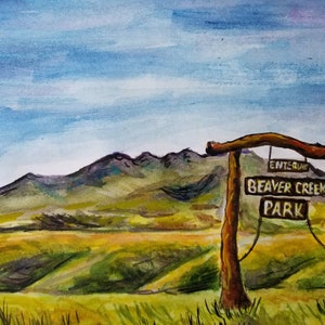 Cartão postal ou notecard do Beaver Creek Park Havre, MT