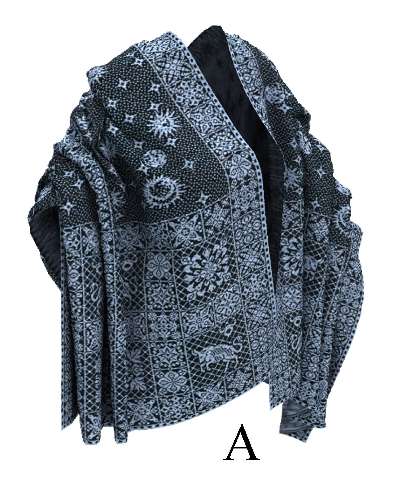 Taurus zodiac blanket scarf plaid. Light blue and dark blue | Etsy