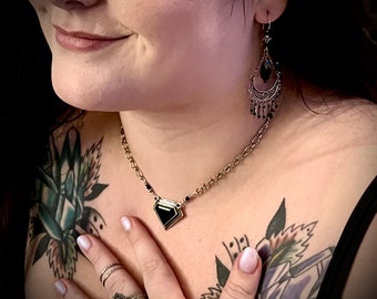 Onyx Shield Necklace