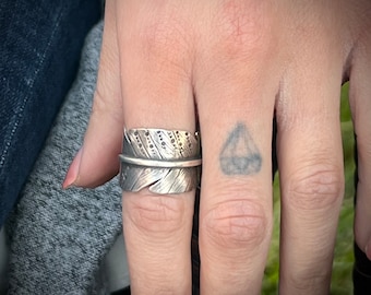 Sterling Silver Feather Ring