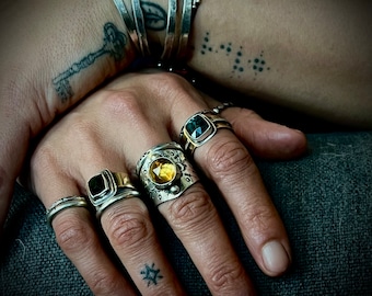 Citrine Dome Ring in Sterling Silver