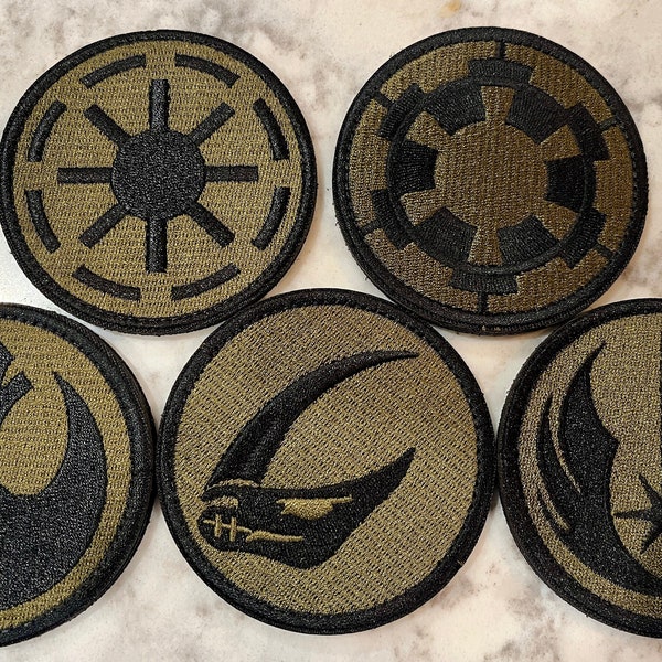 Flight Suit Jedi Patch/NWU III Jedi Patch/Rebel Alliance Patch/Mudhorn Patch/Empire Patch/Clone Army Patch/Republic Patch/Morale Patch/AOR2