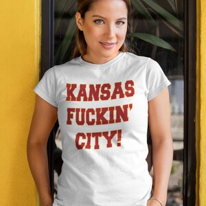 Kansas Fuckin' City Tshirt/Kansas City Football T-Shirt/Women's Kansas City Football shirt/Men's Kansas City Football Gift/Kansas City Shirt image 5