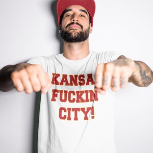 Kansas Fuckin' City Tshirt/Kansas City Football T-Shirt/Women's Kansas City Football shirt/Men's Kansas City Football Gift/Kansas City Shirt image 7