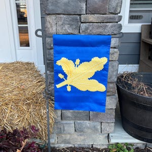 Drapeau de jardin en vinyle double face Supply Corps sur mesure//Fourniture de drapeau de jardin en feuille de chêne