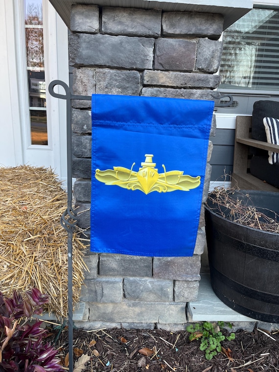 Custom-made Navy Surface Warfare Officer (SWO) Double Sided Vinyl Garden Flag//SWO Garden Flag//Navy Garden Flag