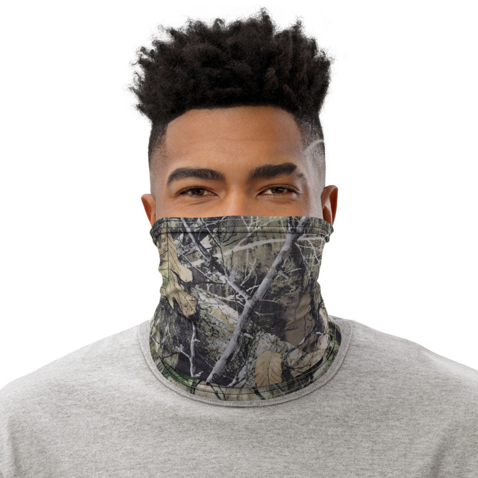 Hunting Camo Neck Gaiter//Mossy Neck Gaiter//Woodland Neck Etsy