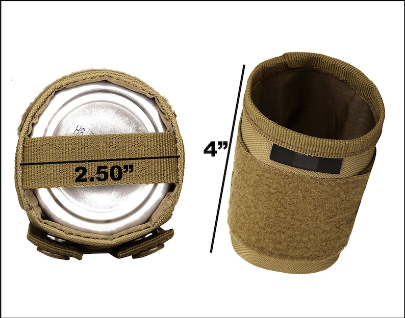 Puede incluir: Bolsa de tela de color beige con cierre de velcro y un parche negro. La bolsa mide 4 pulgadas de alto y 2,50 pulgadas de ancho. Est&aacute; dise&ntilde;ada para contener una lata o botella peque&ntilde;a.