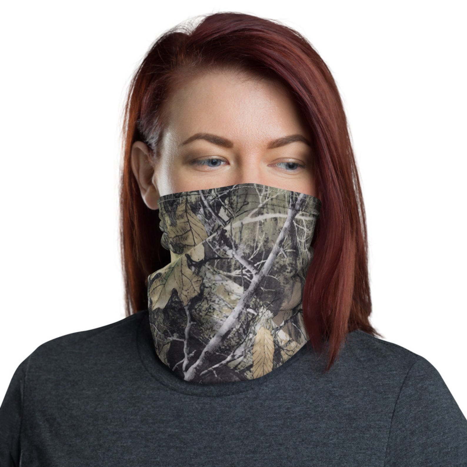 Hunting Camo Neck Gaiter//Mossy Neck Gaiter//Woodland Neck Etsy