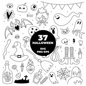 1404 - Halloween Doodles clipart #3/Pumpkin Clipart /halloween Clipart/scrapbook cliparts/Instant Download/Commercial use/Erin Condren