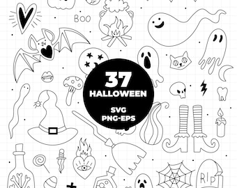 1404 - Halloween Doodles clipart #3/Pumpkin Clipart /halloween Clipart/scrapbook cliparts/Instant Download/Commercial use/Erin Condren