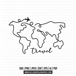 835 - Reise SVG, EPS, PNG - Reise Gekritzel Clipart Vektor. Reise Umriss svg. Trips love's Clipart Linie Kunst svg. Reiseliebe Umrisse svg