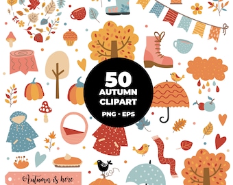 COD70 - Autumn images Clipart (EPS and PNG Format). Autumn images Clipart Vector.