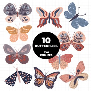 1380 - Butterflies cliparts, butterfly clipart set svg, tatto cliparts, butterfly svg, Digital Stamp, Commercial use