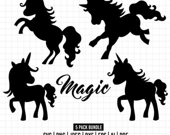 COD30 - Unicorn SVG (And different formats). Unicorn Clipart Vector.