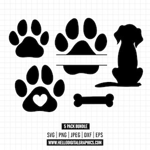 1249 - hond SVG, eps, png - hond poot clipart vector. Dierlijke clipart, hondenbot pictogram svg. Dierenliefde gevectoriseerd.