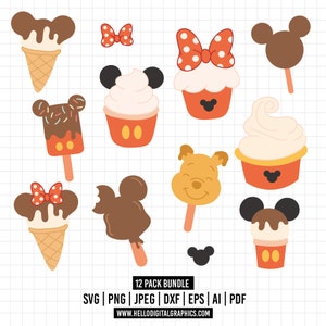 900 - Eis aus einer magischen Welt SVG, EPS, PNG - Snacks Tore aus einer magischen Welt Clipart Vektor. Snacks Tore dtf. Disney Reisen