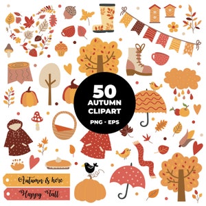 COD71 - Autumn in colors Clipart (EPS and PNG Format). Autumn in colors Clipart Vector.