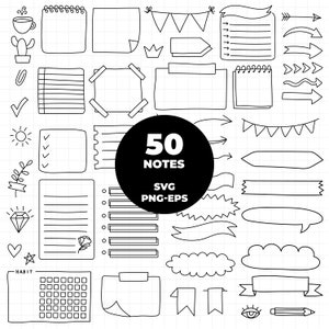 934 - Notes SVG (et différents formats). Clipart vectoriel de notes.