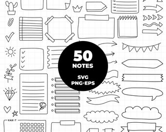 COD157 - Notes SVG (And different formats). Notes Clipart Vector.