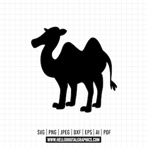813 - Silhouette di cammello SVG, EPS, PNG - Silhouette di cammello Clipart Vector. Classico cammello svg