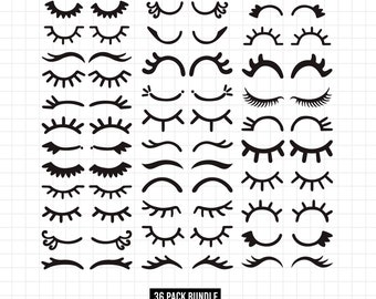 788 - Eyelashes SVG, EPS, PNG - Eyelashes Clipart Vector.