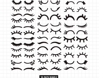 COD10 - Eyelashes SVG (And different formats). Eyelashes Clipart Vector.