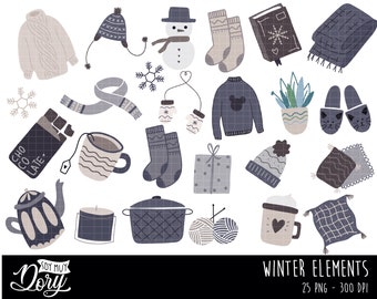 COD105-Winter elements Clipart/winter Clipart/holiday printable/scrapbook cliparts/Instant Download/Commercial use/Erin Condren