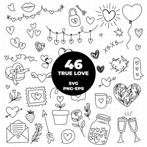 1012 - Bundle pack amour et Saint-Valentin SVG, PNG, EPS - vecteur Clipart amour et Saint-Valentin. Aime le dtf. DTF Saint Valentin