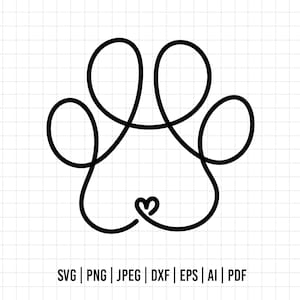 400 - Dog Paw SVG, EPS, PNG - Dog Paw Clipart Vector. Hondenpoot zeer fijne tekeningen svg. Overzicht hondenpoot. hondenliefde clipart. Honden-svg