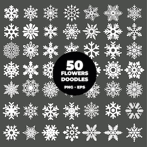 COD74 - Snowflake Clipart (EPS and PNG Format). Snowflake Clipart Vector.