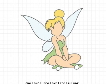 COD277 - Tinkerbell SVG (And different formats). Tinkerbell clipart Vector.